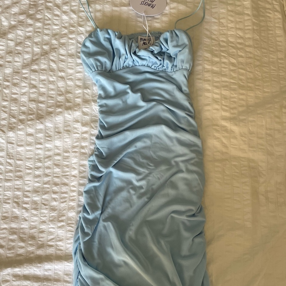 Blue bodycon dress